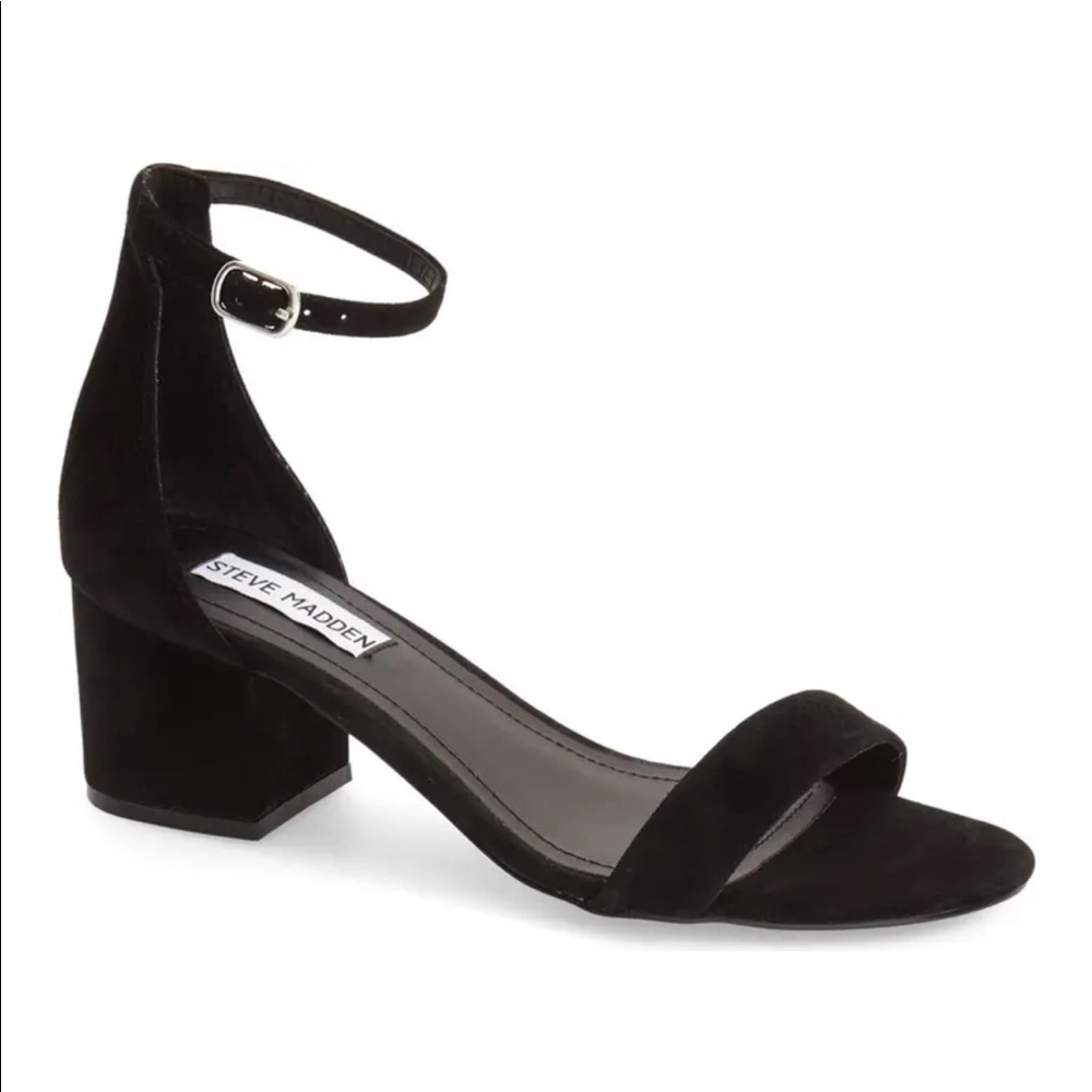 Steve Madden black suede sandal! Worn ONCE!